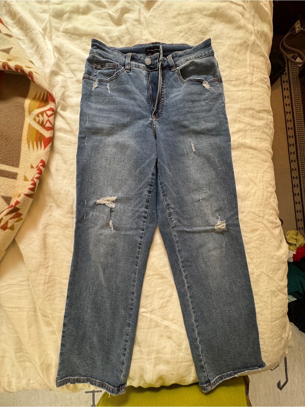 Universal Standard Diana 27 inseam Distressed Denim